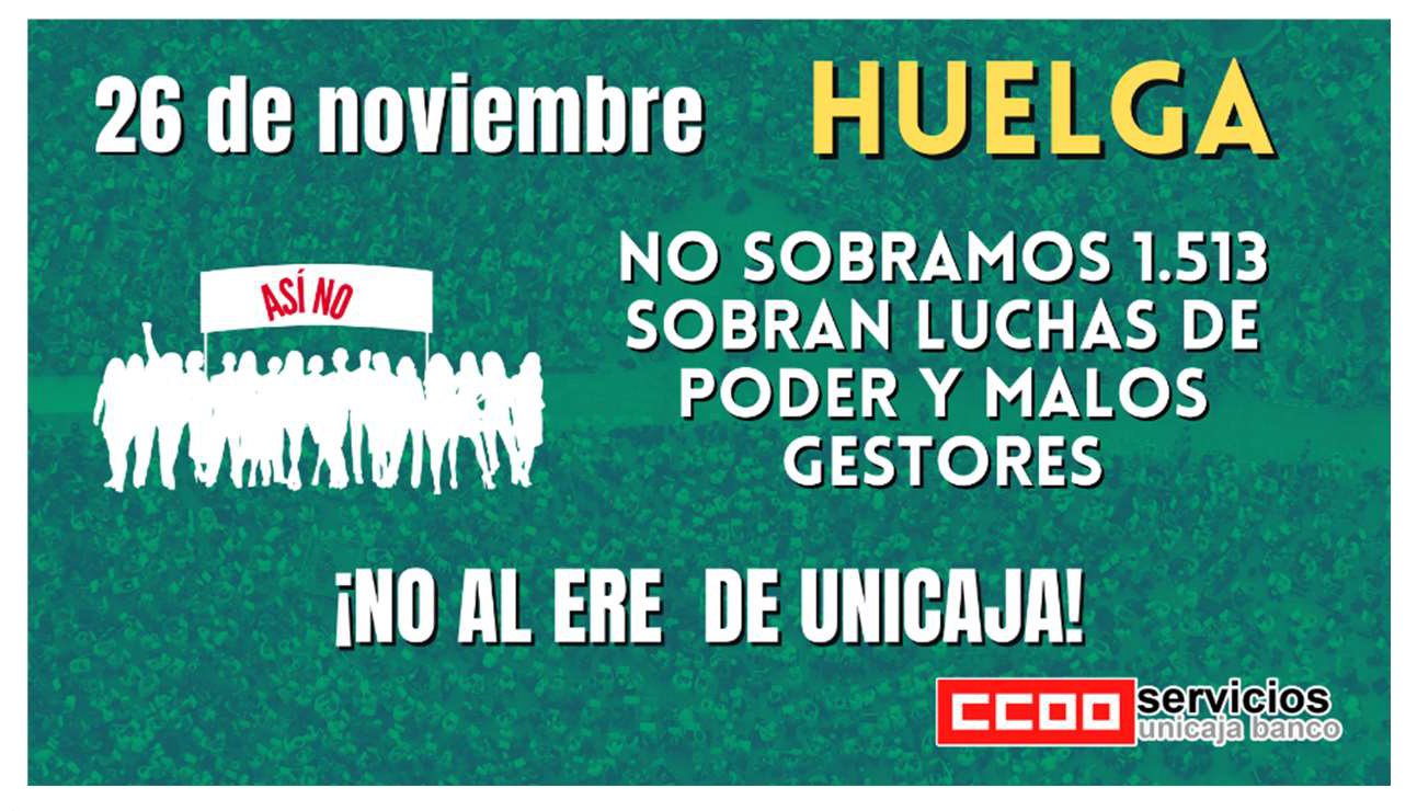 huelga 26/11/2021 en Unicaja banco