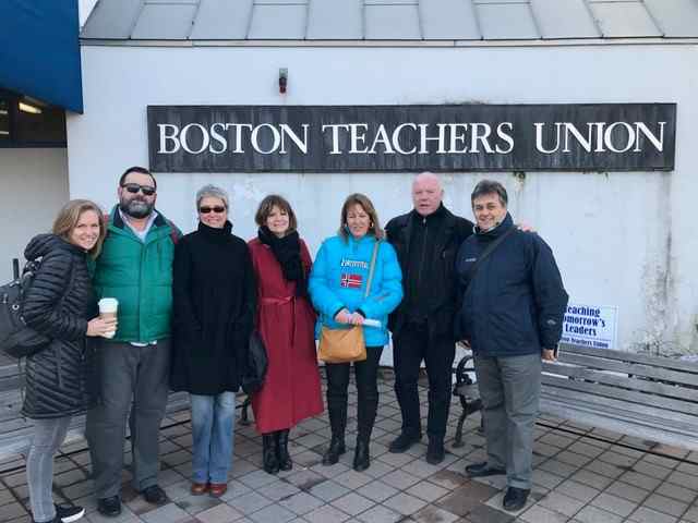 Delegacion internacional trabajadores bancarios en Boston