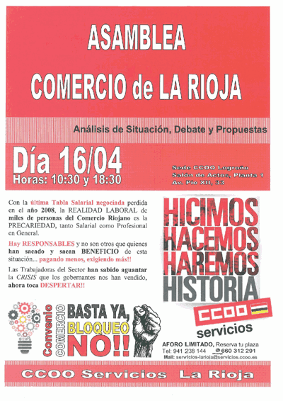 Asamblea CCOO Comercio La Rioja