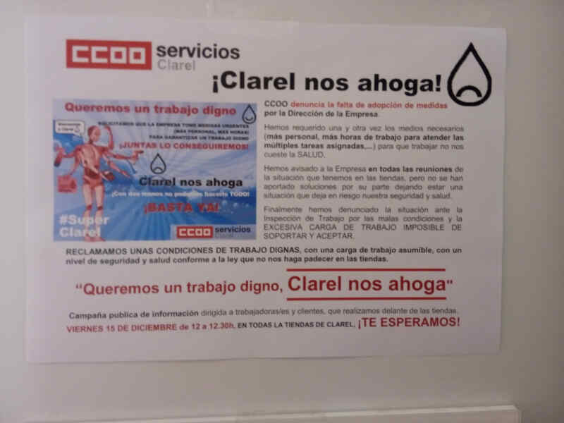 Concentración Clarel la Rioja. Comercio Trabajadores