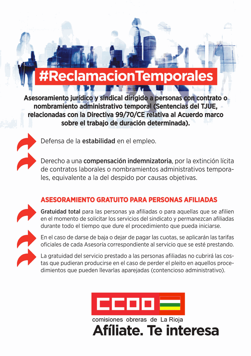 reclamacion contratos temporales CCOO