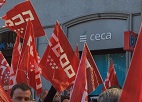Manifestación CCOO ante CECA