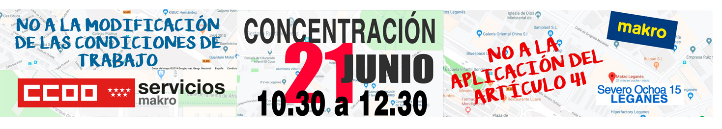 cartel concentración makro leganés