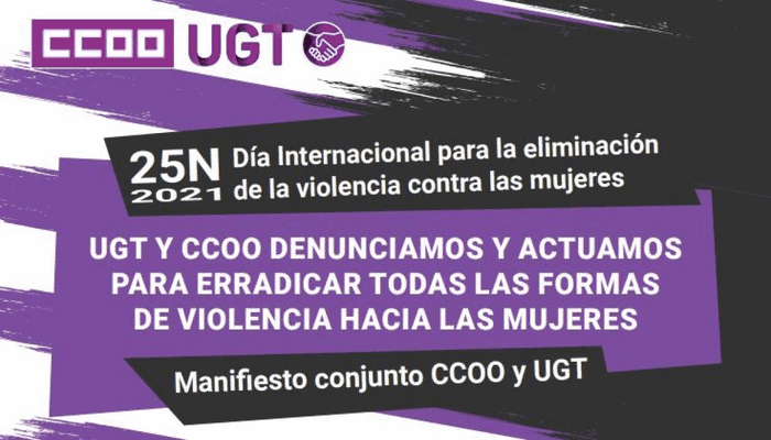 Manifiesto 25 N CCOO UGT