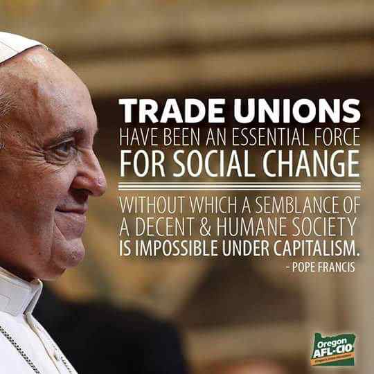 Papa y sindicatos
