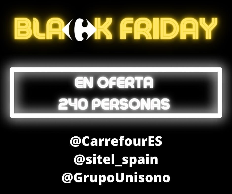 Black Friday carrefour - Unisono - Sitel