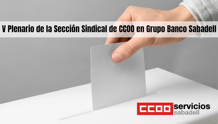 urna mano votando logo CCOO Banco Sabadell