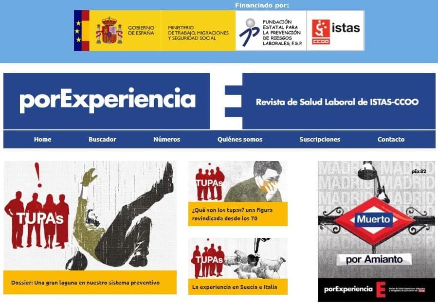 REvista por experiencia, Salud Laboral CCOO