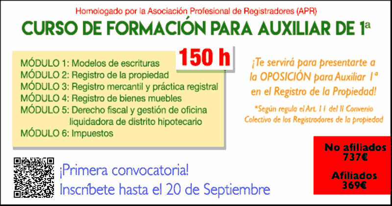 Registradores de la propiedad. Formacion