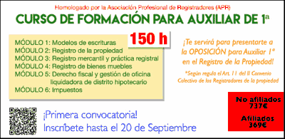 Cursos registradores de la propiedad