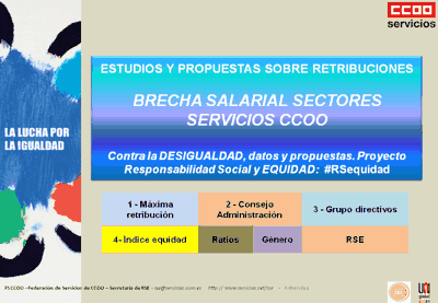 Brecha salarial sectores servicios CCOO