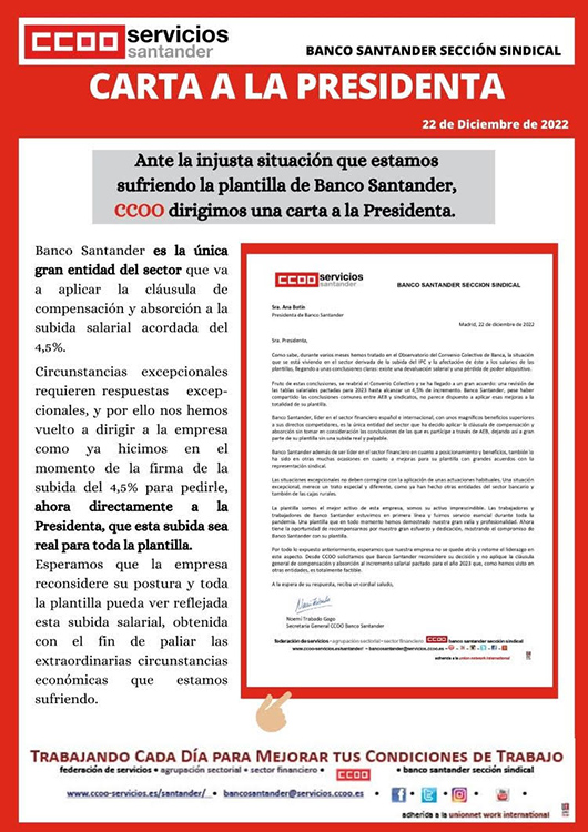 carta a la presidenta