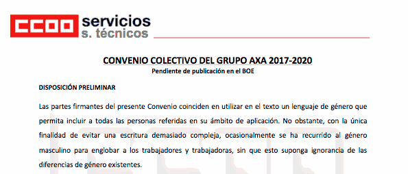 Convenio colectivo Axa