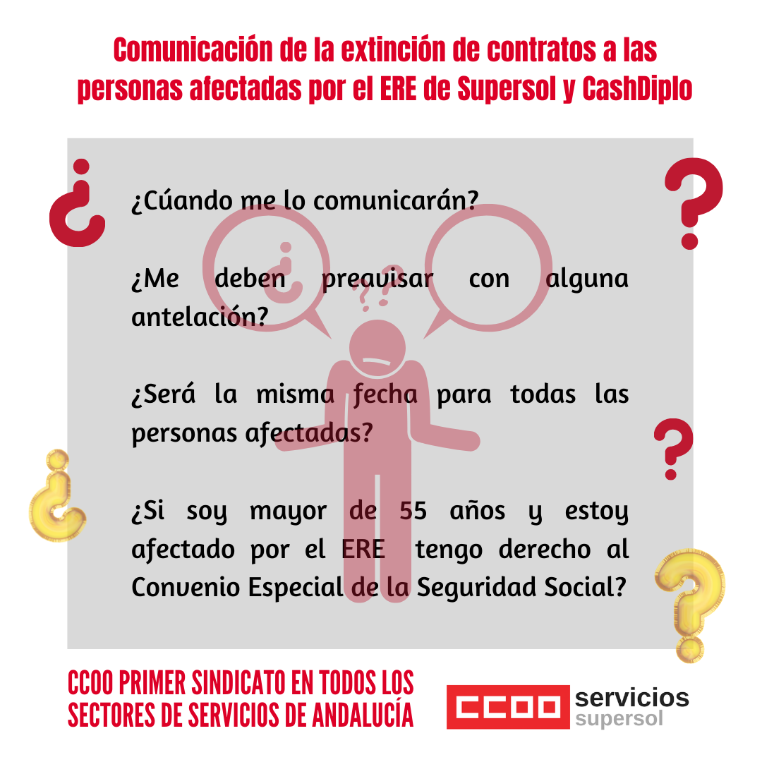 Comunicación extinción ERE Supersol CashDiplo