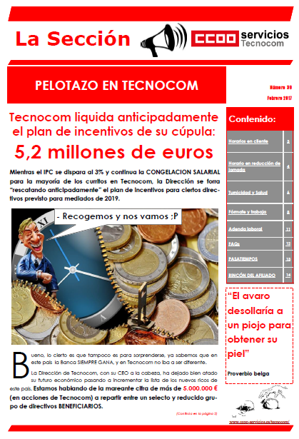 La Sección 39 CCOO Tecnocom