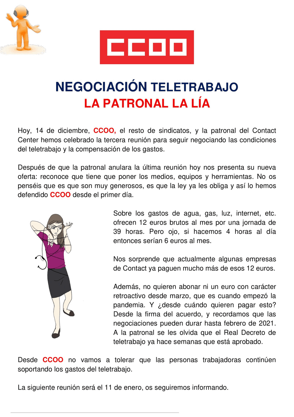 Comunicado Teletreabajo contact center