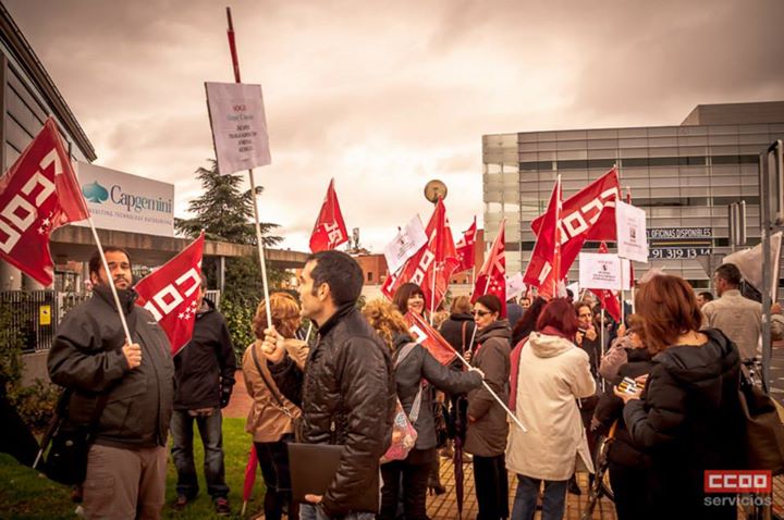 Concentración en Sogeti-Capgemini (Alcobendas, Madrid)