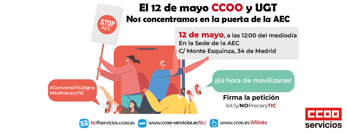 CCOO se concentrará frente a la Asociación Española de Consultoría el próximo 12 de mayo para pedir la reanudación de las negociaciones del Convenio