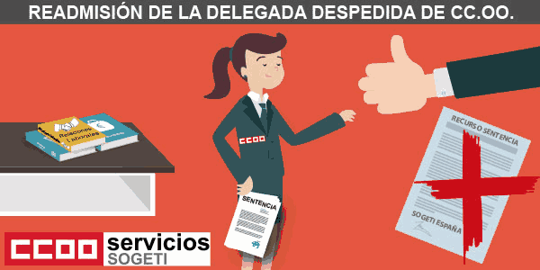 Readmisión delegada CCOO despedida