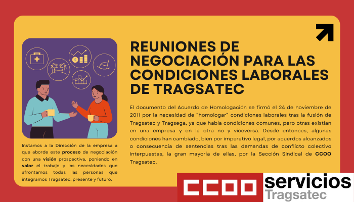 Proceso negociador de condiciones laborales de tragsatec