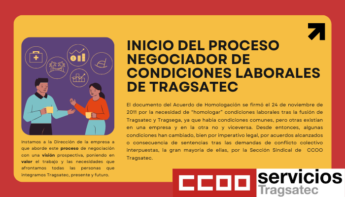 Inicio del proceso negociador de condiciones laborales de tragsatec