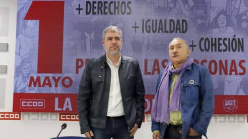 Unai Sordo y Pepe Alvarez. CCOO y UGT