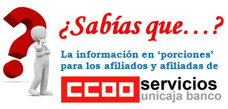 La información en porciones para afiliados de CCOO