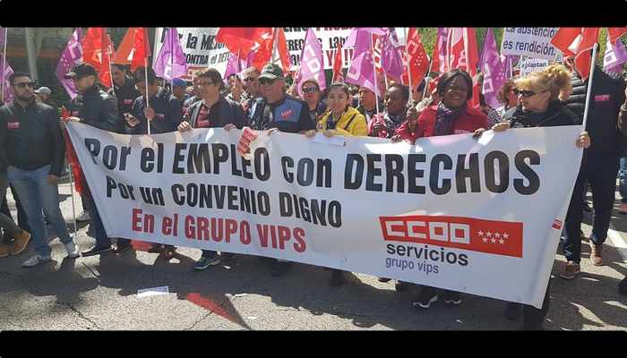 Trabajadoras y trabajadores del Grupo VIPS por su convenio